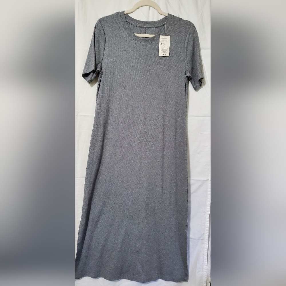 Casual Gray Maxi T-shirt Dress